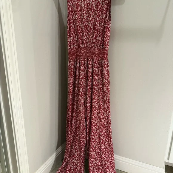 3/$10 🛒🛍️ Lush Red & Cream Floral V-Neck Sleeveless Jumper - Size Small - Picture 4 of 4